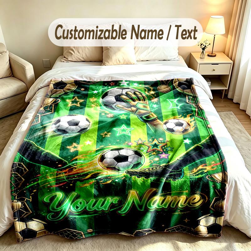 Valentine Love Theme Custom Blanket Personalized Name & Text Customized Soft Warm Throw Blanket Home Decor