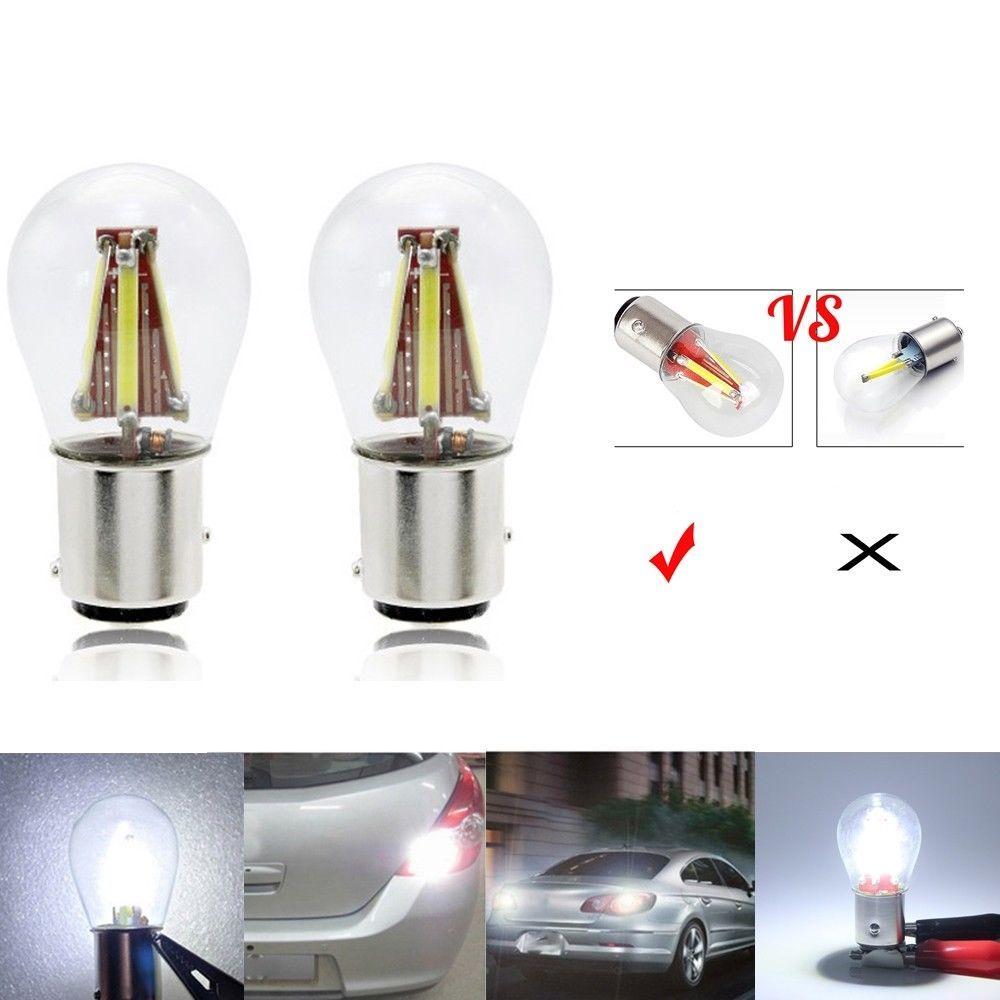 DRL Turn Brake 1156 BA15S P21W Car LED COB Bulb 4 Filament Reverse Lamp Signal Light
