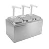 Sauce Dispenser Plastic and Stainless Steel Condiment Pump Station Sauce Dispenser For Kitchen Home