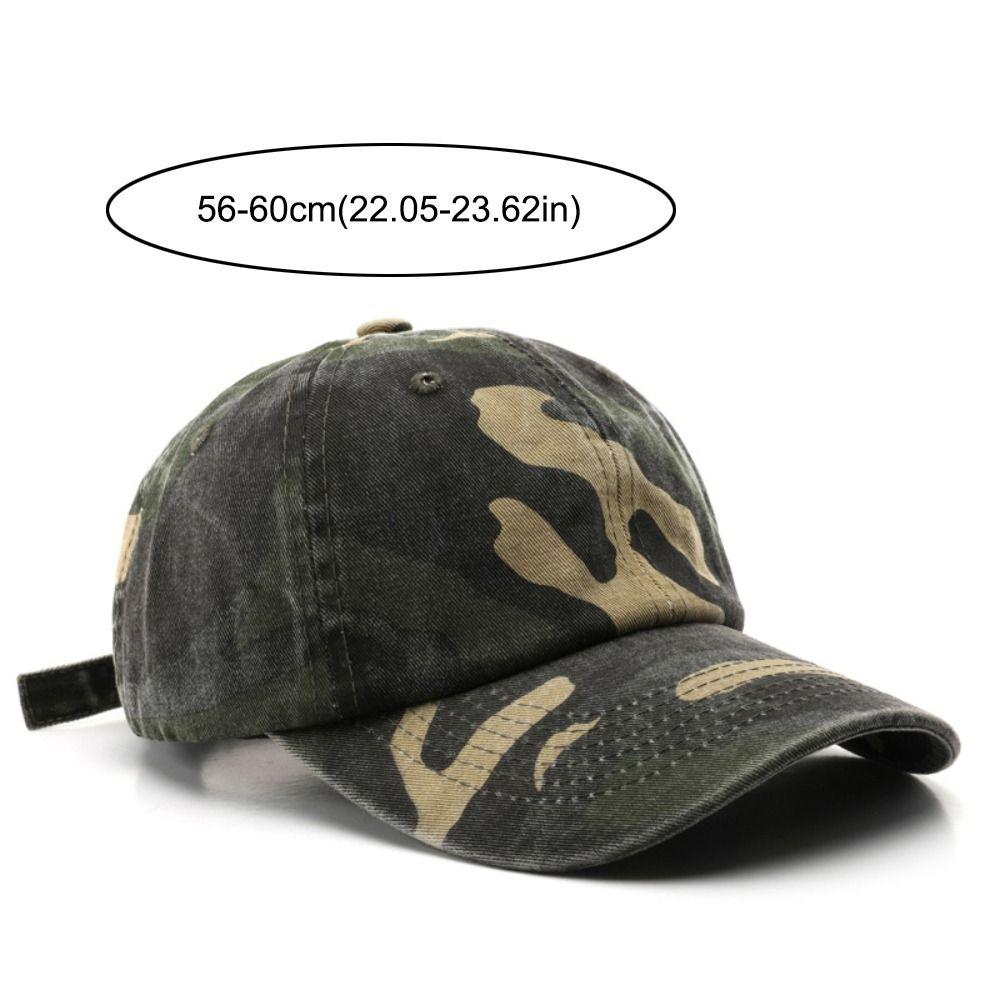 Camouflage Dad Hat Washed Cotton Sun Hat Vintage UV Protection Hat  For Men Women