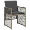 9 piece outdoor dining set with cushions gray poly rattan