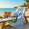 Bluey Personalized Text Beach Towel High Absorbency & Quick-Dry Perfect for Traveling Yoga Camping and Swimming