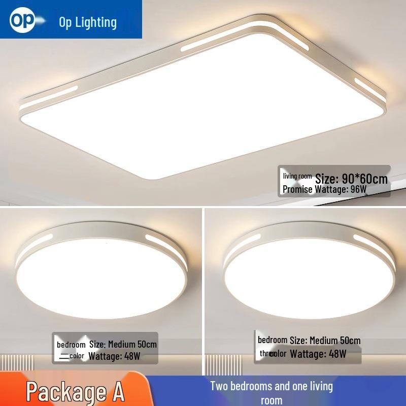 Ultra-Thin Minimalist LED Ceiling Light for Living Room, Dining Room, Bedroom - Modern Whole House Lighting Package