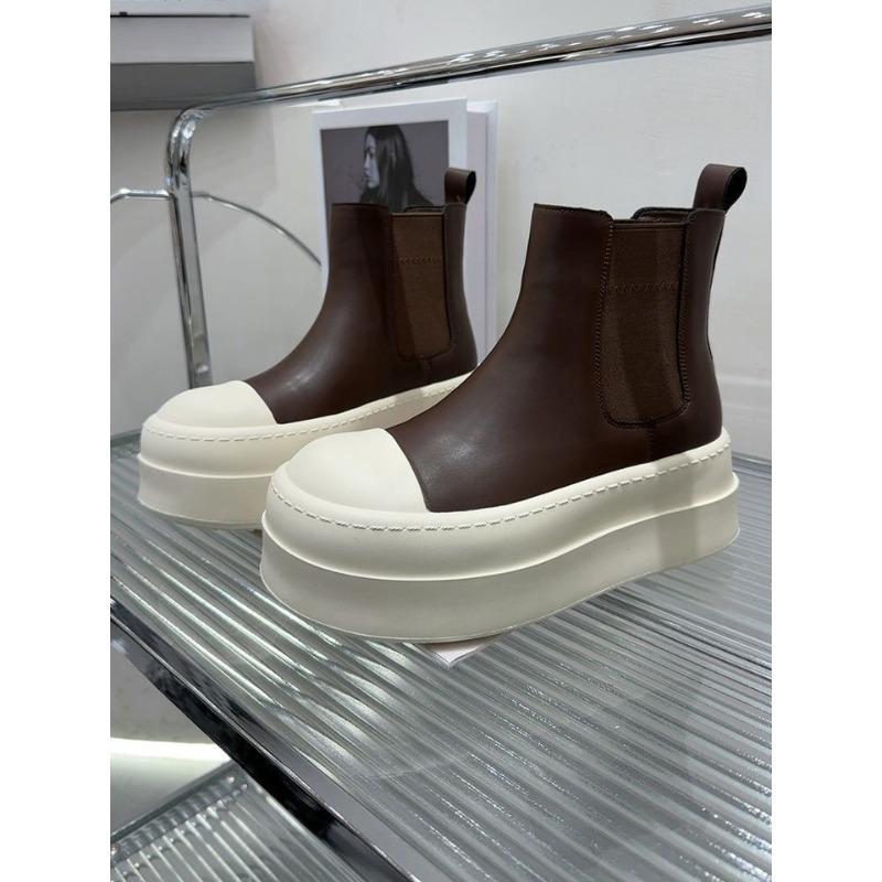 Retro Thick-soled Short Boots for Women, Ankle Boots, New and Versatile Shoes, Cylindrical Boots