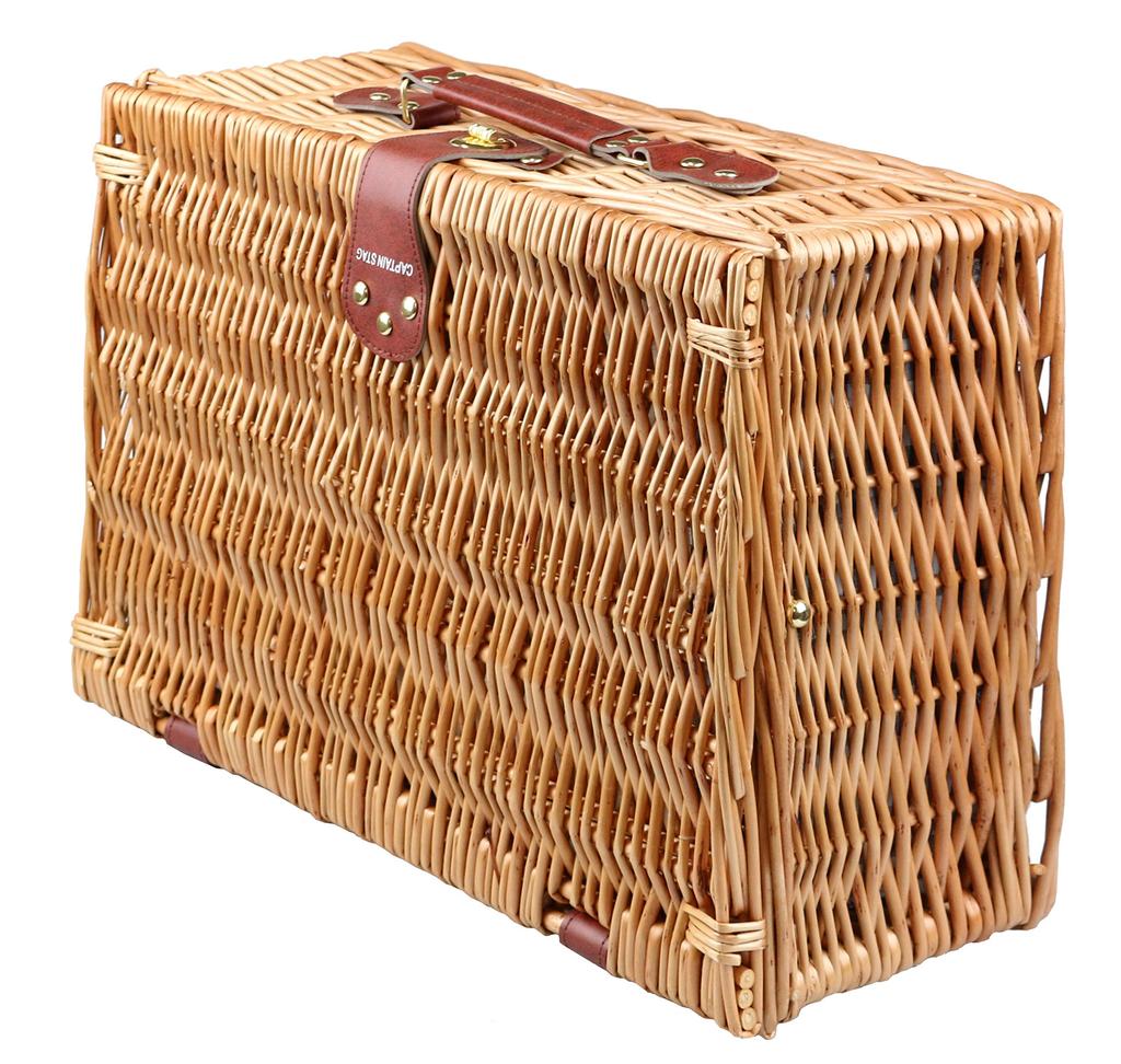 Captain Stag Picnic Basket Trunk UT-1001 Brown (approx.) Width 40 x Depth 29 x Height 16cm