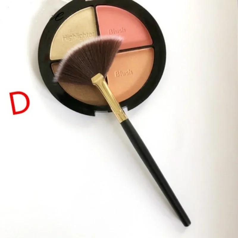 Fächerförmiger Einzelpinsel Gleichmäßiger Puder Hochglanzpuderpinsel Faserhaar Make-up Pinsel Fixierpuder Puderverteilpinsel Beauty-Tool