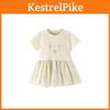 Girl Summer Cotton Princess Dress With Breathable Mesh For Toddler Girls