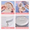PU Jewelry Box with Mirror Necklace Ring Holder Earrings Ear Studs Organizer Gift Packaging Case Travel Business