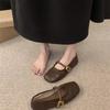 Black Square Head Light Mouth Flat Sole Shoes Women's New Autumn and Winter Mary Jane Shoes