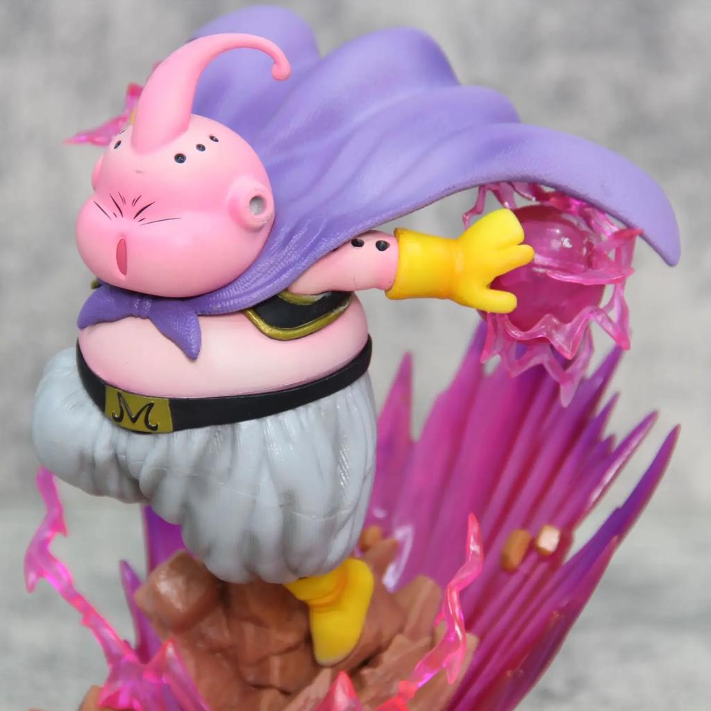 18cm Dragon Ball Z Anime Figure Majin Buu Fat Buu Action Figure With Light Pvc Statue Model Doll Collection Decoration Toys Gift