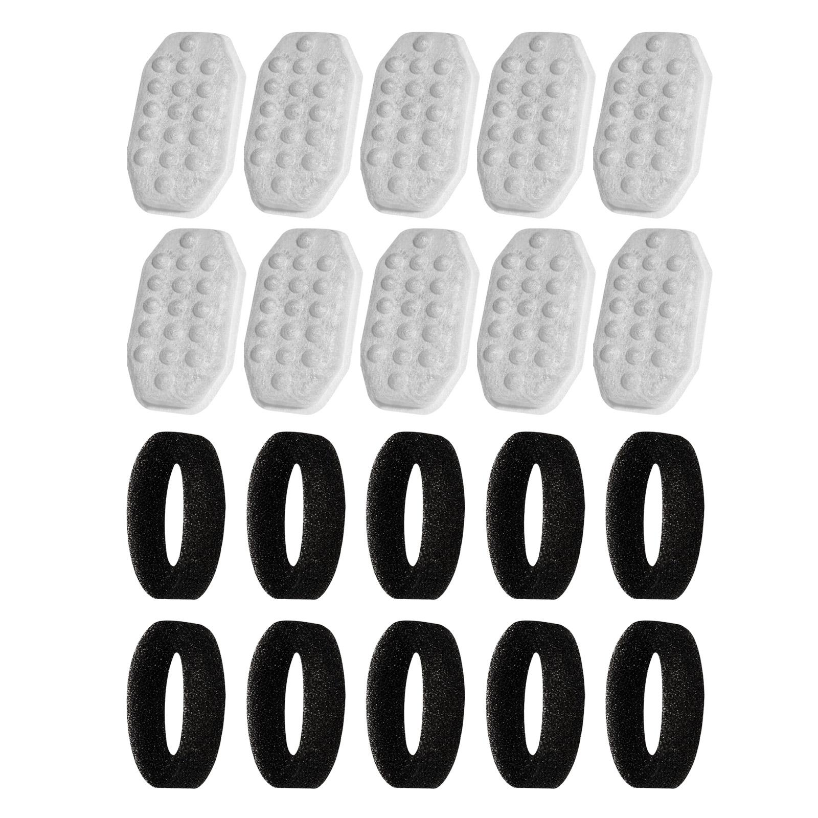 

10 шт. Сменные фильтры для фонтана для домашних животных Уникальная двойная фильтрация Сменные фильтры двойной фильтрации