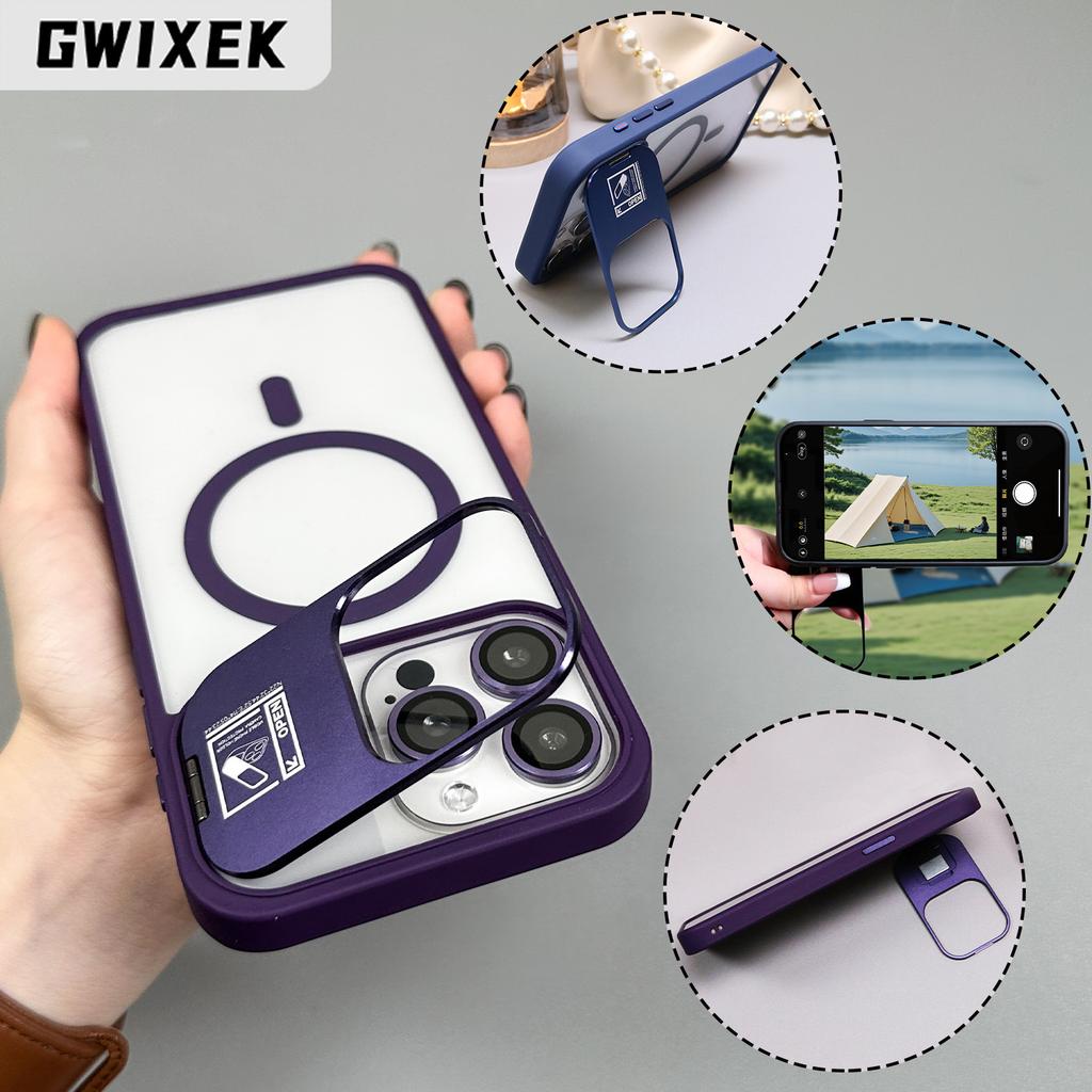 Applicable to Apple 16 lens holder, mobile phone case, transparent magnetic suction iPhone15pm, with its own lens film 14 protective case.