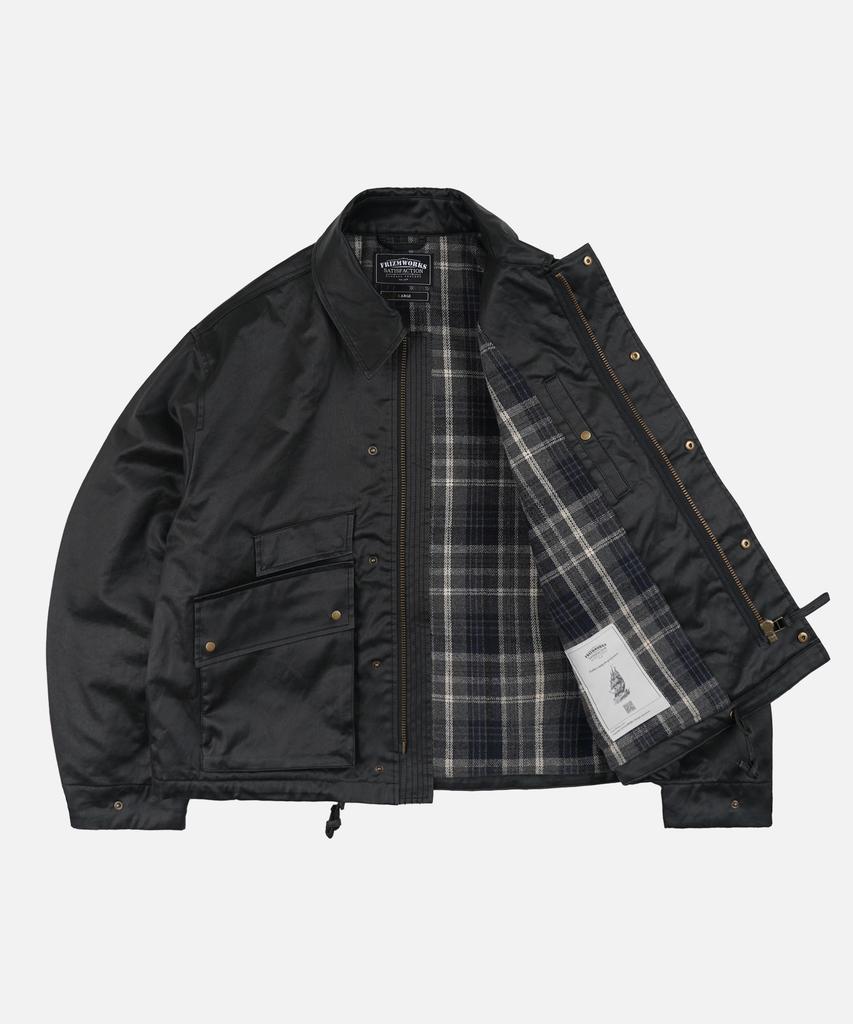 FRIZMWORKS Waxed Cotton Heritage Hunting Jacket _ Black