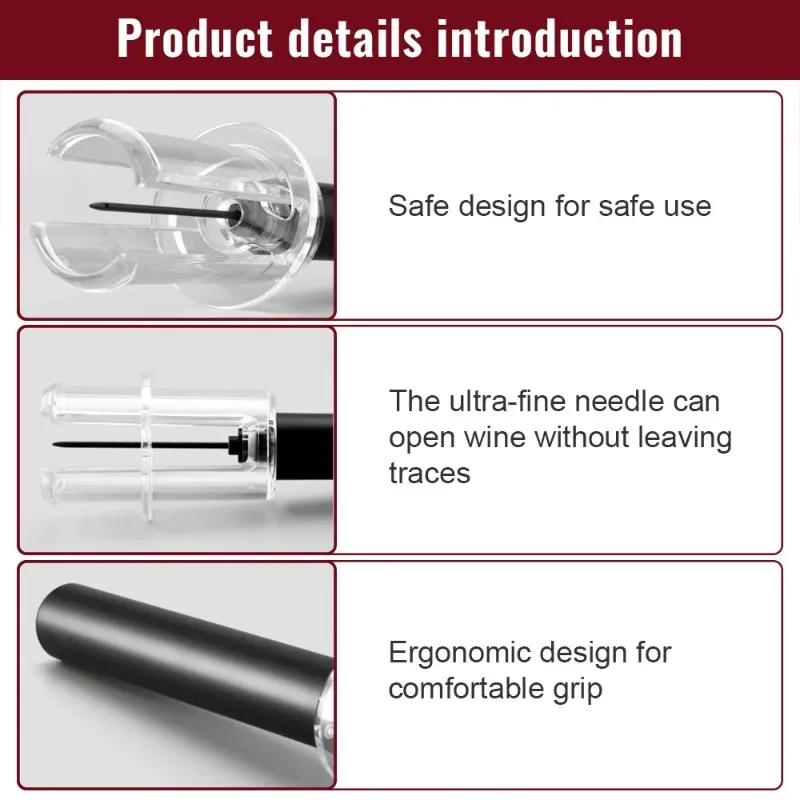 New Air Pump Wine Bottle Opener Air Pressure Vacuum Red Wine Stopper Beer Lid  Stainless Steel Opener Corkscrew Corks Out Tools