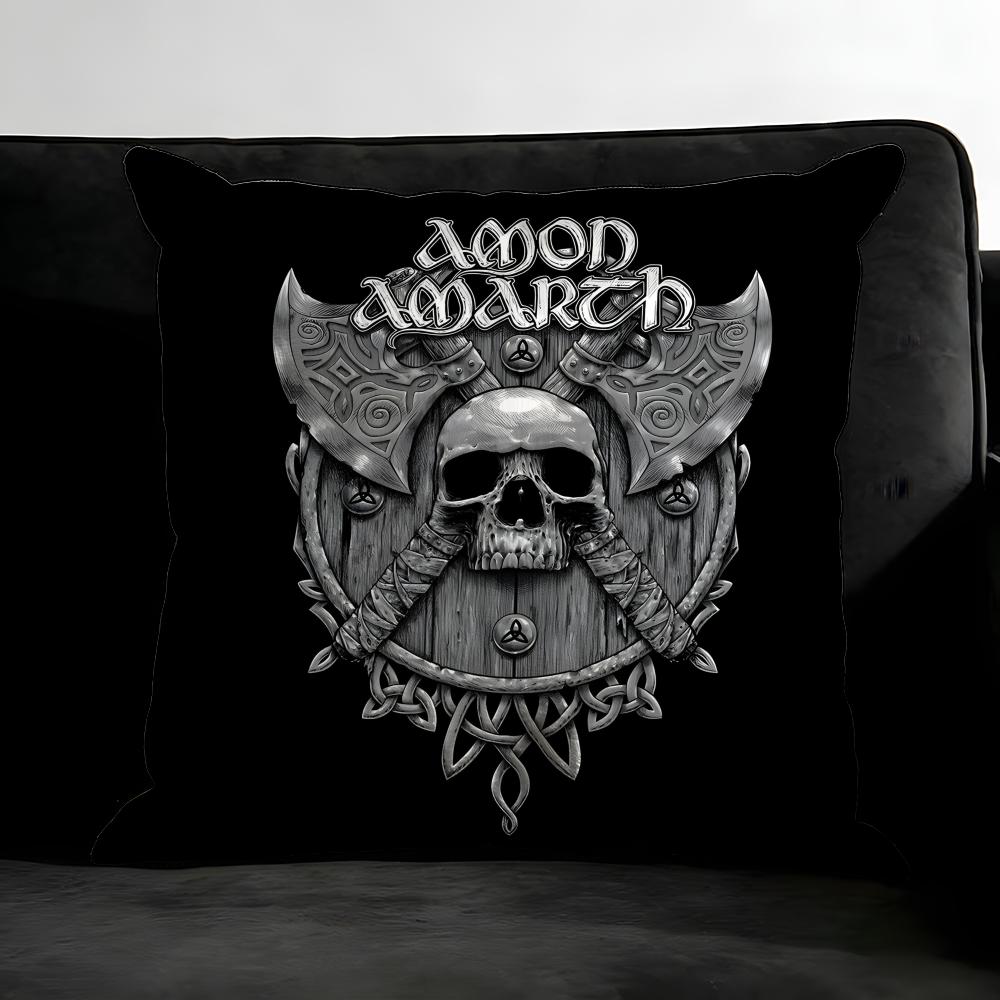 

AAmon AmarthH Band Cushion Cover Pillowcase Ultra Soft Skin Friendly Fabric Cloud Like Comfort Concealed Zipper 30x30cm