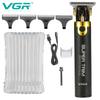 VGR 082 Hair Trimmer T-shaped Professional Hair Cutting Machine Cordless Rechargeable Bald Trimmer Men's Hair Clipper Shape Carving Safe and Hygienic