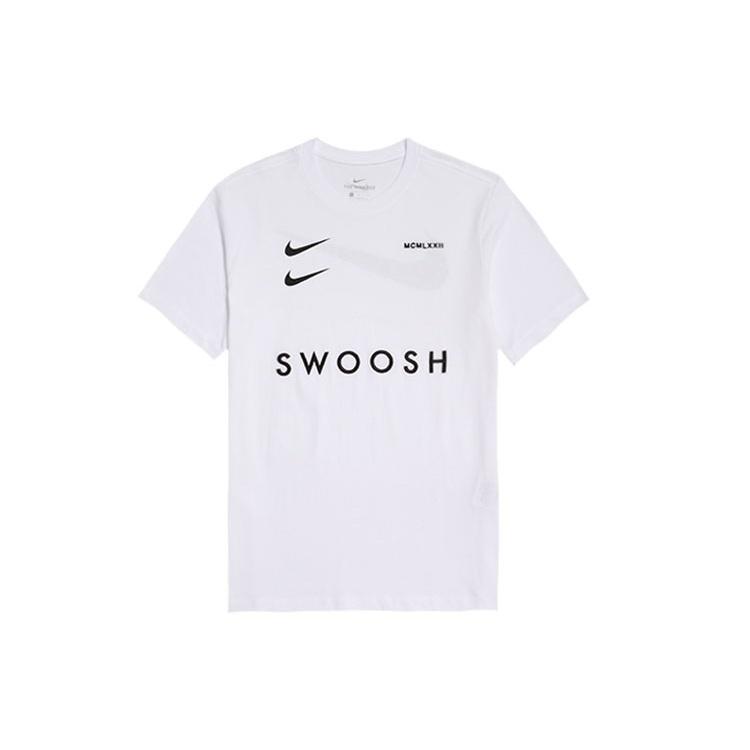 Nike Sportswear Swoosh Sports Short Sleeve White Men s CV5893-100 S