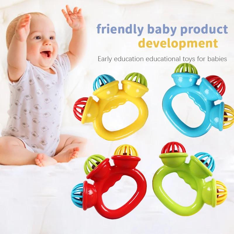 14PCS Newborn Hand Rattle Ball Baby Toys Grasping Hand Bell Sensory Toys Kids Safety Materials Toys for Baby Children