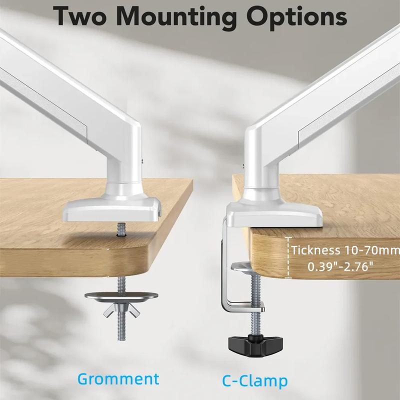 Universal Single Monitor Bracket Up To 32 Inches And 19.8 Lbs Per Screen Computer Desk Mount Stand Adjustable Computer Bracket