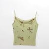 2025 Spring Women's Backless Print Draped Collar Spaghetti Strap Midi Dress