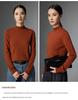 Women's High Neck Cashmere Knit Sweater: Warm, Versatile, Solid Color Pullover for Autumn and Winter.
