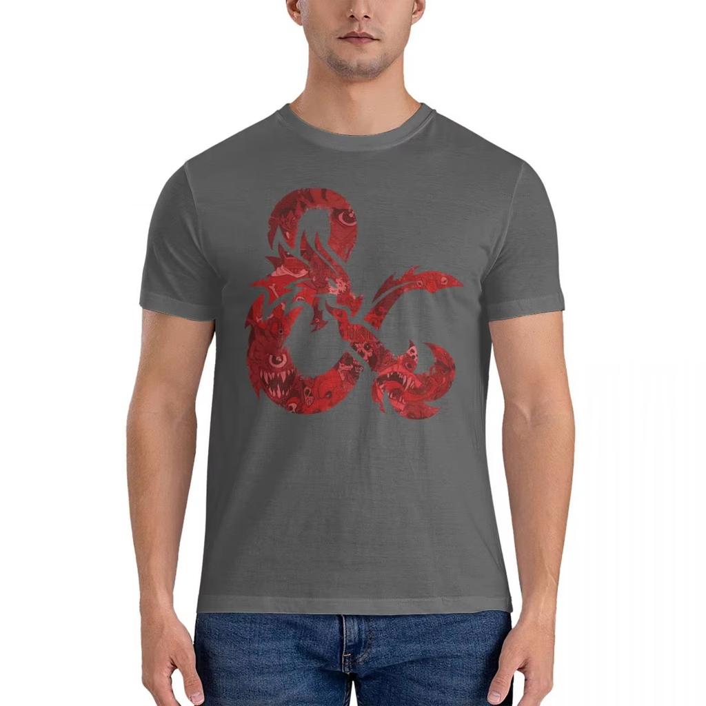 Bestiary Ambersand T Shirt Men 100% Cotton Casual T-Shirts Round Collar D-Dungeons and Dragons DND Tee Shirt Short Sleeve