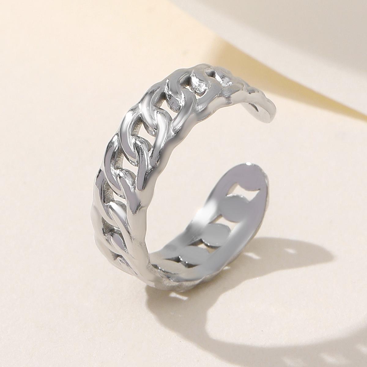 Personalized Titanium Steel Adjustable Couples Rings - Ins Style Stainless Steel for Men and Women