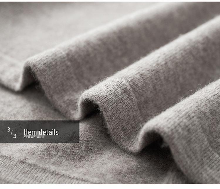 Men's Autumn Wool Cardigan with POLO Collar and Business Lapel, Long Sleeve Sweater for Autumn/Winter.