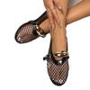 Fashion 2025 New Hollow Mary Jane Ballet Flats - Breathable Lightweight Women's Shoes with Metal Decor Plus Size Comfortable Flat Shoes