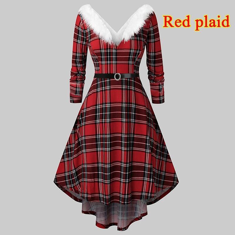 Mrs Santa Claus Christmas Dress Women Cosplay Party Costume Soft And Skin-touch Velvet Material