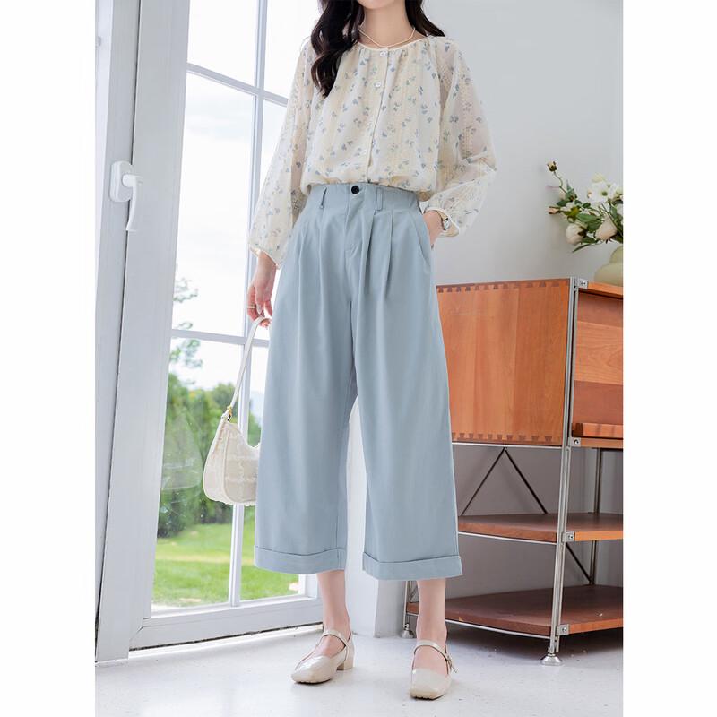 MOKANA Women's Long-Sleeve Shirt & Cropped Pants Set