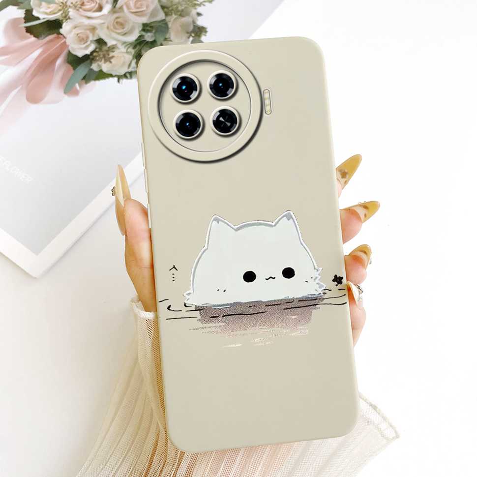 Cute Rabbit Cat Case For Tecno Spark 20 Pro Plus KJ7 Soft Shockproof Cases For Spark20 Spark 20 Pro+ ProPlus Silicone Back Cover