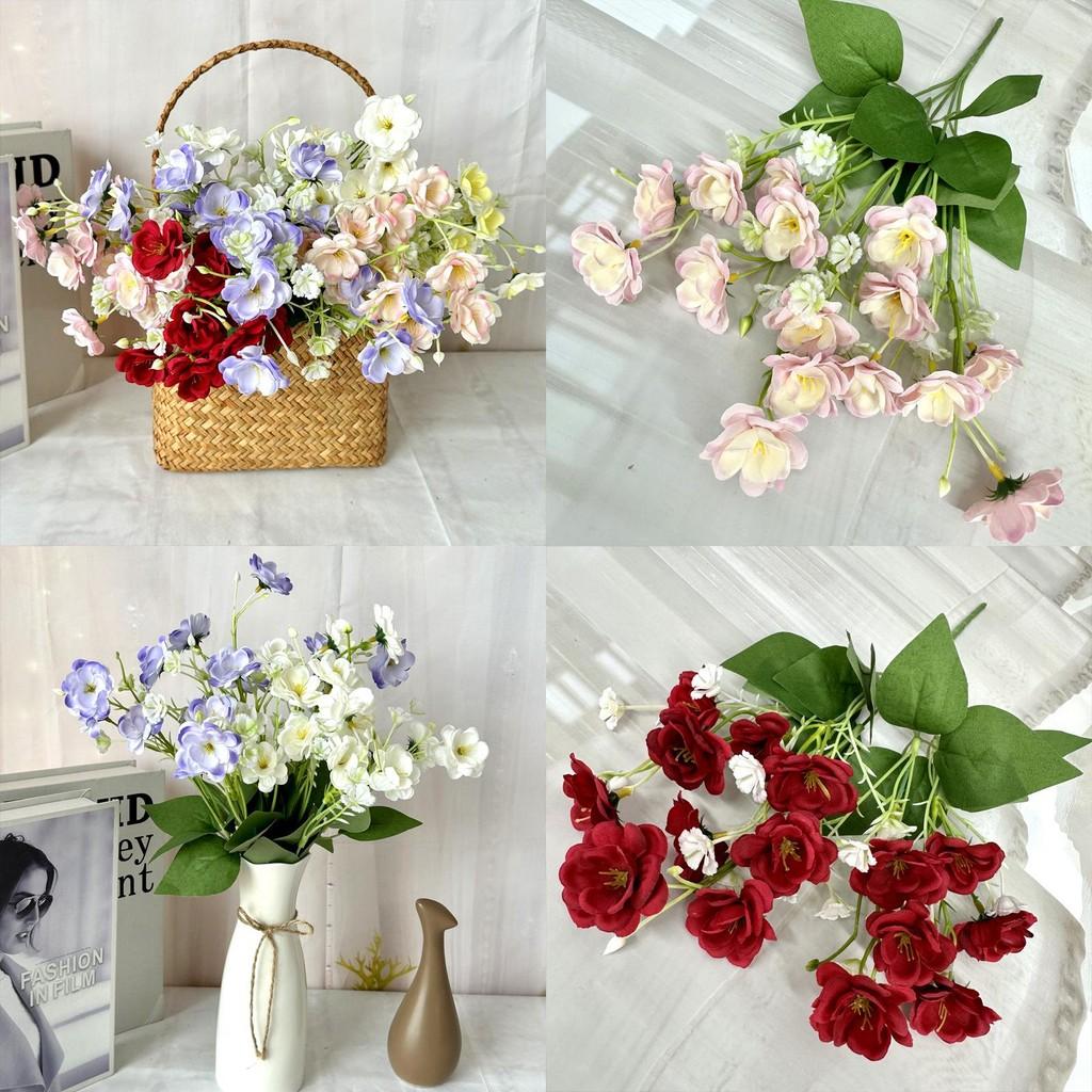 Mimosa Artificial Flowers Handcrafted Small Bouquet For Home Decor And Photography Props