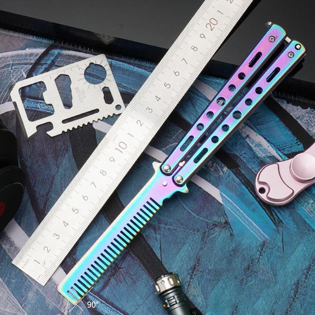 Butterfly Combs Hair Trimmer Barber Tool Beard Metal for Beginner Training Colourful