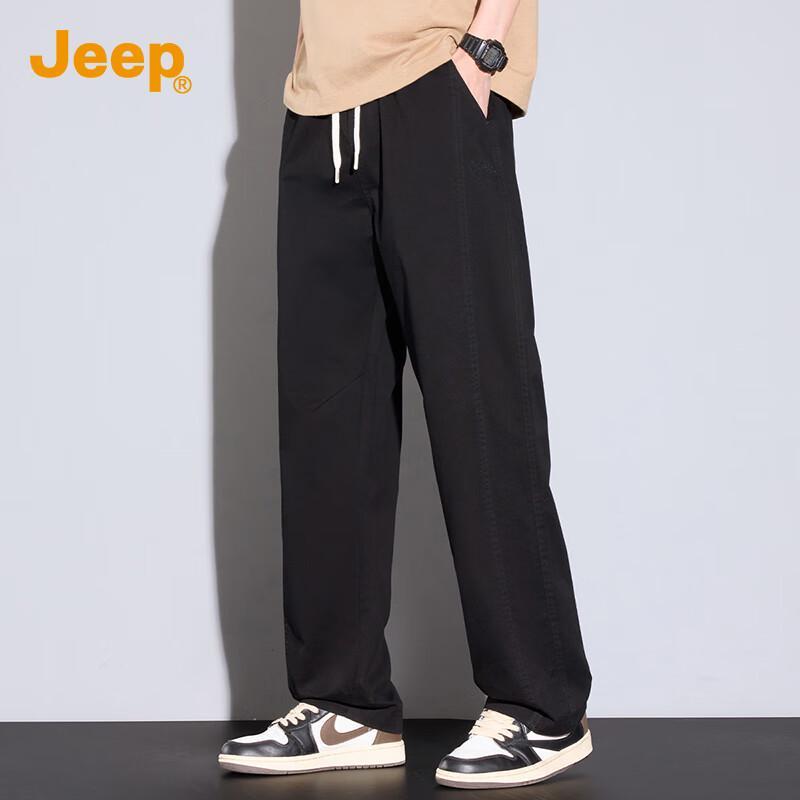 Jeep Men's Loose Fit Straight Casual Trousers