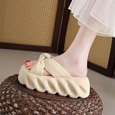 With Skirts, Slippers, Women's Summer Wear, Thick-soled Heightening Muffin Sandals 2025 New High-end Women's Sandals