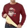 Men Sweatshirt Christmas Shirt Long Sleeve Funny Holdiay Crewneck Xmas Tops