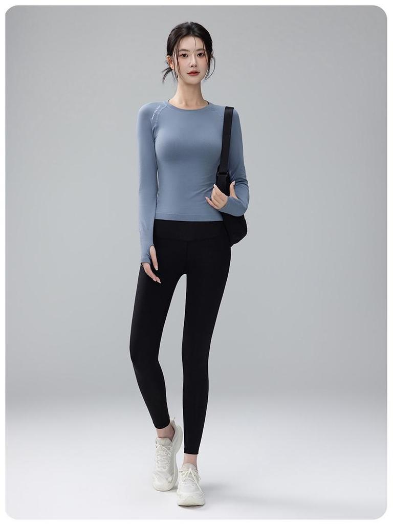 Women's Quick-Dry Slim Fit Long Sleeve Fitness Top for Autumn/Winter