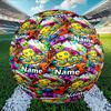 Custom Name Personalized Geometry Dash Print Size 5 Soccer Ball Training & Match Football, for Team, Kicking, Gift for Football