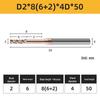 55° 4-Flute Carbide Coated Steel Flat-Bottom Deep-Groove CNC Milling Cutter with Blade Length and Clearance Combo