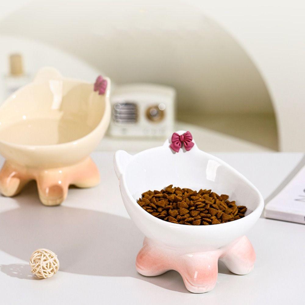Cute Cat Bowl Creative Dog Food Feeding Basin Food Dispenser Pet Drinking Feeder  Water Container