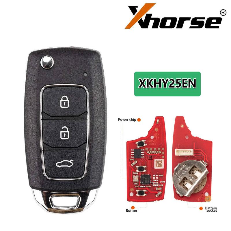 

5 шт. Xhorse XKHY25EN Универсальный пульт-ключ 2-го поколения для Hyundai Тип 3 Кнопки Автомобильный пульт-ключ для VVDI MINI Английская версия 5pcs