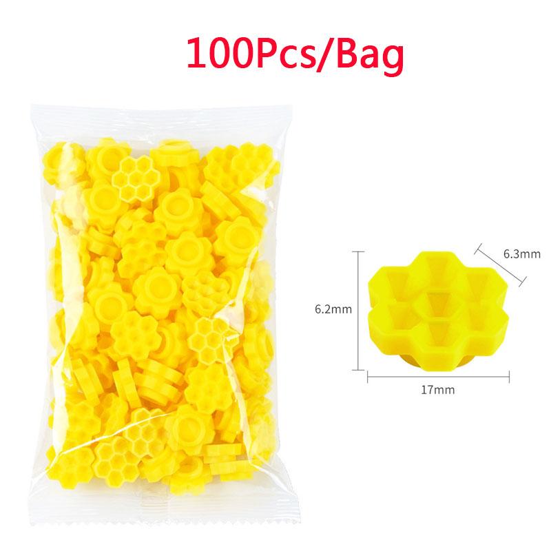 100 шт./лот. Розовый цветочный сливовый клей для ресниц, чашечки для задержки наращивания, держатели для пигмента для татуировок, держатели для клея для наращивания ресниц.