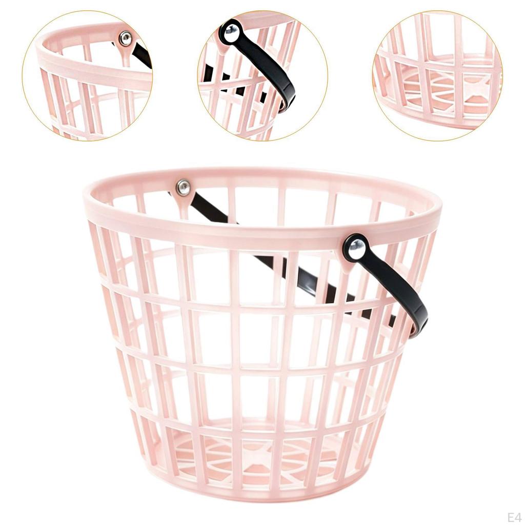 Golf Ball Basket Bucket Convenient Storage Golfball Container Holds 50 Balls for Backyard Court