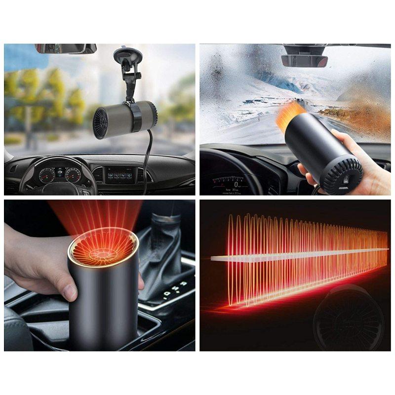 Portable Car Windshield Heater Defroster Defogger Heater and Cooler Fan 12V