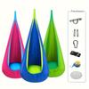 1pc Children's Hanging Chair Indoor and Outdoor Children's Swing with Air Cushion Nylon Pure Cotton Bag Swing, Hanging Chair Hammock Swing