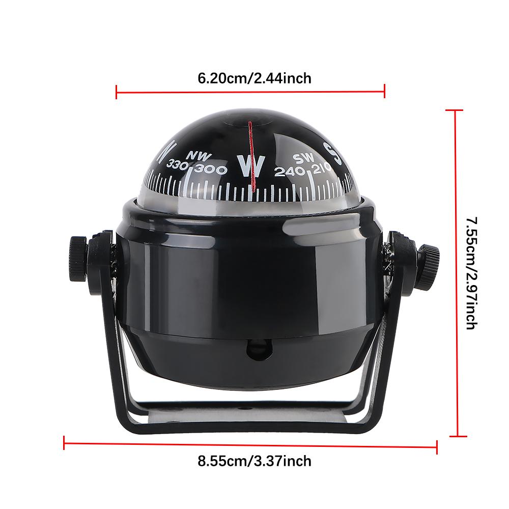 For Marine Boat Compass Marine Navigation Compass Black Electronic Sea Pivoting Marine Compass Automotive Parts Car Ornaments