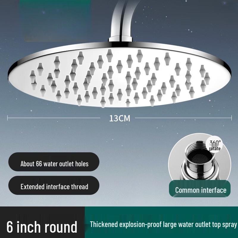 304 Stainless Steel Pressurized Round Shower Head