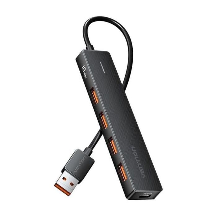 Hub USB 3.2 - VENTION - CHOBB - 4x USB-A - 1x USB-C - 15cm - Noir