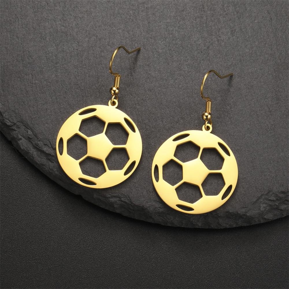 My Shape Soccer Pendent Necklaces for Women Men Stainless Steel Football Charms Necklace Box Chain Fashion Jewelry Boys Fans